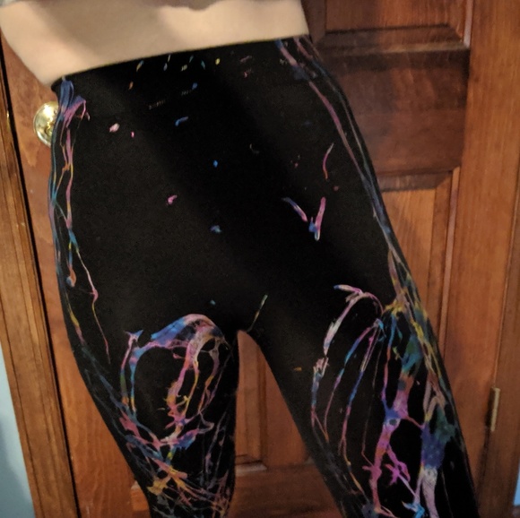 Live Electric Paint Splatter leggings - Picture 3 of 5